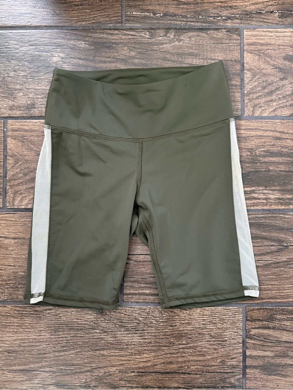 Tiger Friday Olive Green Biker Dance Shorts | Adult Small | Mesh Side Panels